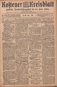 Kostener Kreisblatt: amtliches Veröffentlichungsblatt für den Kreis Kosten 1907.07.09 Jg.42 Nr82