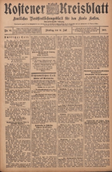 Kostener Kreisblatt: amtliches Veröffentlichungsblatt für den Kreis Kosten 1907.07.16 Jg.42 Nr85