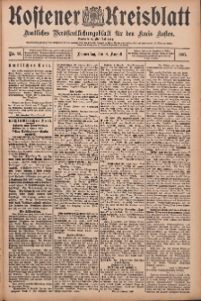 Kostener Kreisblatt: amtliches Veröffentlichungsblatt für den Kreis Kosten 1907.08.08 Jg.42 Nr95