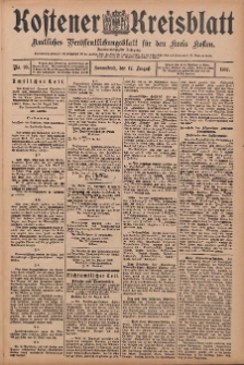 Kostener Kreisblatt: amtliches Veröffentlichungsblatt für den Kreis Kosten 1907.08.17 Jg.42 Nr99
