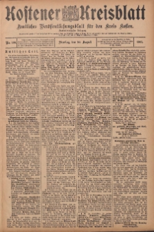 Kostener Kreisblatt: amtliches Veröffentlichungsblatt für den Kreis Kosten 1907.08.20 Jg.42 Nr100