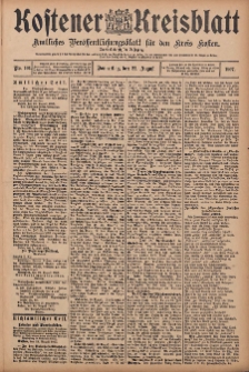 Kostener Kreisblatt: amtliches Veröffentlichungsblatt für den Kreis Kosten 1907.08.22 Jg.42 Nr101