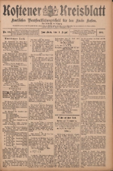 Kostener Kreisblatt: amtliches Veröffentlichungsblatt für den Kreis Kosten 1907.08.31 Jg.42 Nr105