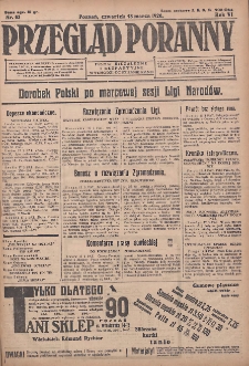 Przegląd Poranny: pismo niezależne i bezpartyjne 1926.03.18 R.6 Nr63