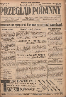 Przegląd Poranny: pismo niezależne i bezpartyjne 1926.01.13 R.6 Nr9