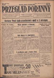Przegląd Poranny: pismo niezależne i bezpartyjne 1926.02.19 R.6 Nr40