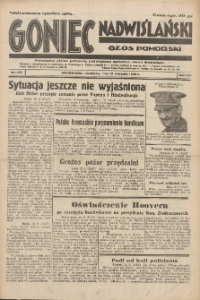 Goniec Nadwiślański: Głos Pomorski: Niezależne pismo poranne, poświęcone sprawom stanu średniego 1932.08.14 R.8 Nr186