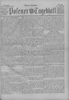 Posener Tageblatt 1899.01.10 Jg.38 Nr15