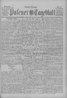 Posener Tageblatt 1899.01.11 Jg.38 Nr17