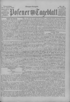 Posener Tageblatt 1899.01.12 Jg.38 Nr19