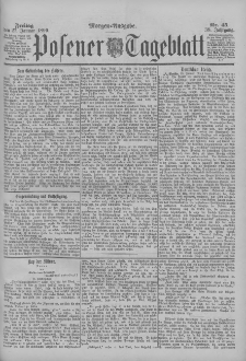 Posener Tageblatt 1899.01.27 Jg.38 Nr45