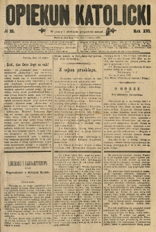 Opiekun Katolicki. 1889.03.16 R.16 nr22