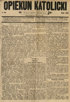 Opiekun Katolicki. 1889.07.20 R.16 nr42