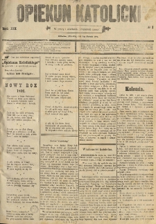 Opiekun Katolicki. 1892.01.02 R.19 nr1