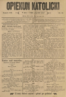 Opiekun Katolicki. 1892.10.15 R.19 nr42