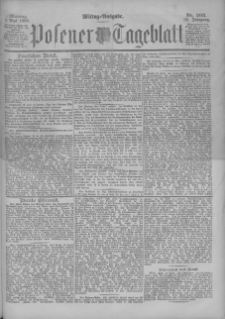 Posener Tageblatt 1899.05.01 Jg.38 Nr202