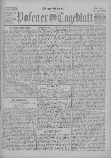 Posener Tageblatt 1899.05.04 Jg.38 Nr207