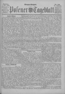 Posener Tageblatt 1899.05.07 Jg.38 Nr213