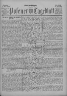 Posener Tageblatt 1899.05.14 Jg.38 Nr223