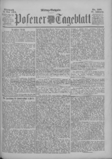 Posener Tageblatt 1899.05.24 Jg.38 Nr238