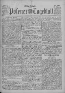 Posener Tageblatt 1899.05.26 Jg.38 Nr242