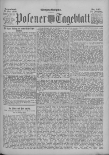 Posener Tageblatt 1899.05.27 Jg.38 Nr243
