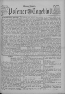Posener Tageblatt 1899.05.28 Jg.38 Nr245
