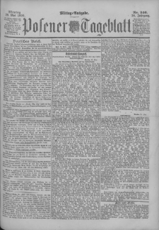 Posener Tageblatt 1899.05.29 Jg.38 Nr246
