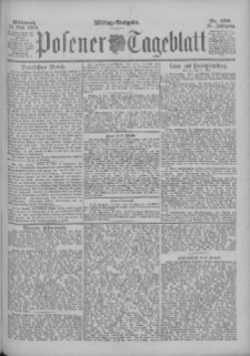 Posener Tageblatt 1899.05.31 Jg.38 Nr250