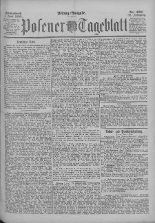 Posener Tageblatt 1899.06.03 Jg.38 Nr256