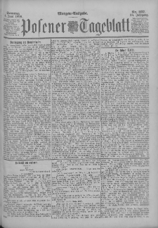 Posener Tageblatt 1899.06.04 Jg.38 Nr257