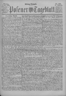 Posener Tageblatt 1899.06.05 Jg.38 Nr258