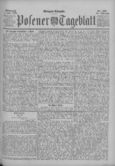 Posener Tageblatt 1899.06.07 Jg.38 Nr261