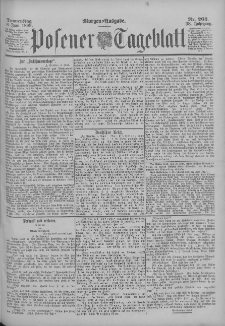 Posener Tageblatt 1899.06.08 Jg.38 Nr263