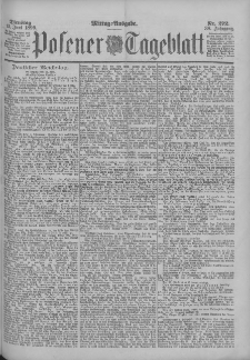 Posener Tageblatt 1899.06.13 Jg.38 Nr272