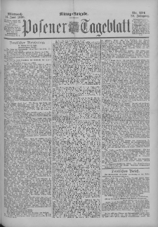 Posener Tageblatt 1899.06.14 Jg.38 Nr274