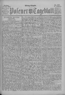 Posener Tageblatt 1899.06.16 Jg.38 Nr278