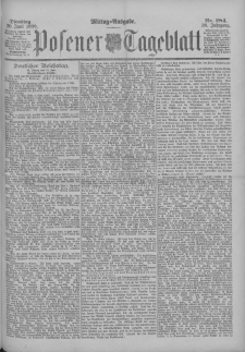 Posener Tageblatt 1899.06.20 Jg.38 Nr284