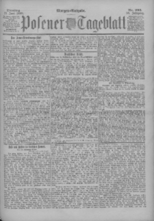 Posener Tageblatt 1899.06.27 Jg.38 Nr295