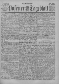 Posener Tageblatt 1899.07.22 Jg.38 Nr340