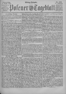 Posener Tageblatt 1899.08.03 Jg.38 Nr360
