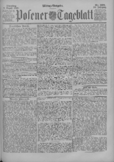 Posener Tageblatt 1899.08.08 Jg.38 Nr368