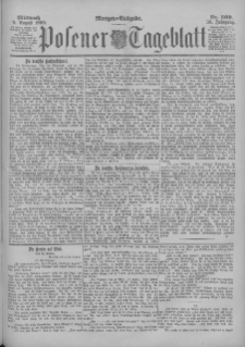 Posener Tageblatt 1899.08.09 Jg.38 Nr369