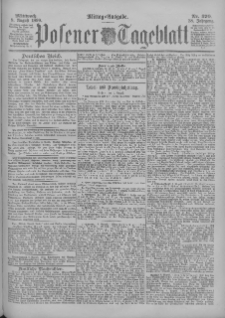 Posener Tageblatt 1899.08.09 Jg.38 Nr370