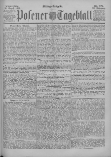 Posener Tageblatt 1899.08.10 Jg.38 Nr372