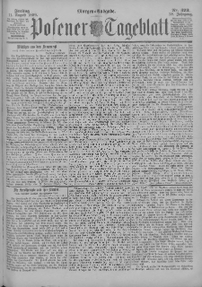 Posener Tageblatt 1899.08.11 Jg.38 Nr373
