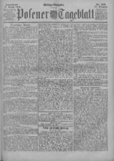 Posener Tageblatt 1899.08.12 Jg.38 Nr376