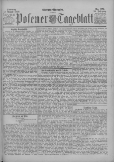 Posener Tageblatt 1899.08.13 Jg.38 Nr377