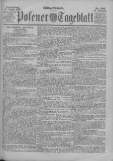Posener Tageblatt 1899.08.24 Jg.38 Nr396