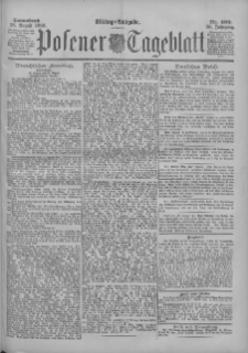 Posener Tageblatt 1899.08.26 Jg.38 Nr400